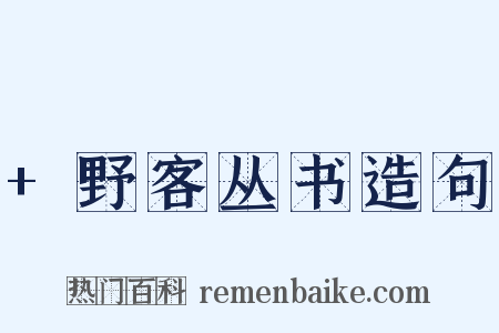 +野客丛书造句是什么意思的图片
